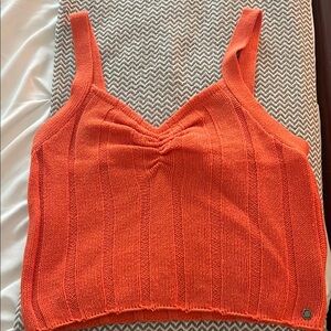 Roxy Vibrant Orange Knit Tank Top